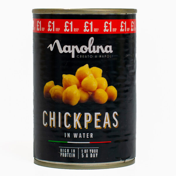 Chickpeas, Water, Antioxidant: Sodium Metabisulphite